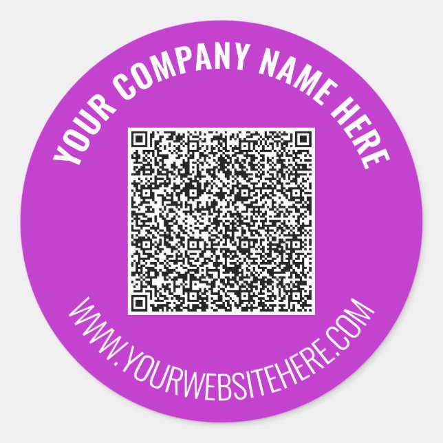 Adesivo Código QR e Vinheta de Texto Personalizado Escolhe (Frente)