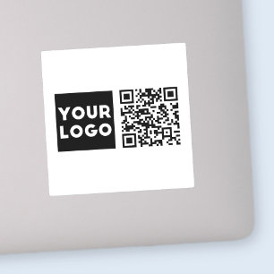 Adesivo Código QR editável e logotipo ou imagem da sua emp