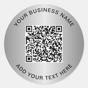 Adesivo Código QR Empresarial Prata