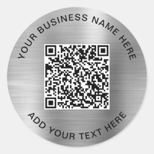 Adesivo Código QR Empresarial Prata
