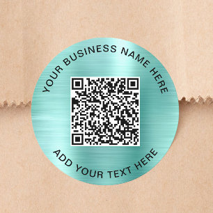 Adesivo Código QR Empresarial Verde Menta