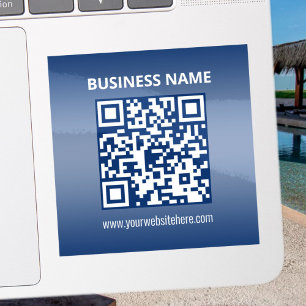 Adesivo Código QR   Gradiente Azul (ou qualquer cor)