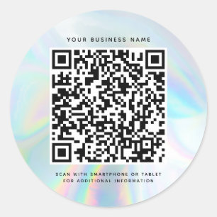 Adesivo Código QR Holográfico Empresarial Personalizado