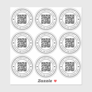 Adesivo Código QR Link de Site Circular Comercial Limpar