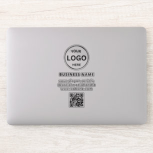 Adesivo Código Qr Logotipo comercial Simples Laptop Minima