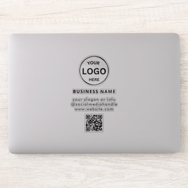 Adesivo Código Qr Logotipo comercial Simples Laptop Minima (Computador)