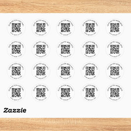 Adesivo Código QR Minimalista Preto e Branco