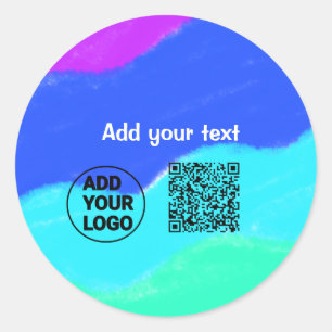 Adesivo Código QR minimalista simples adicionar logotipo n