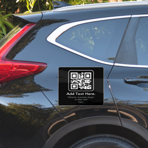 Adesivo Código QR Modern Escaneável   Preto Branco & Cinza