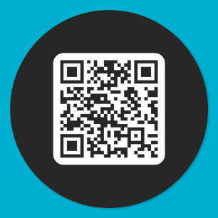 Adesivo Código QR moderno editável Preto Branco ou qualq