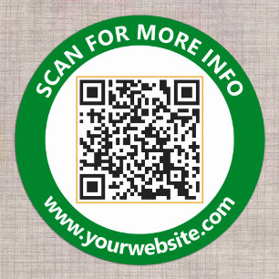 Adesivo Código QR moderno personalizado Texto Floresta Ver