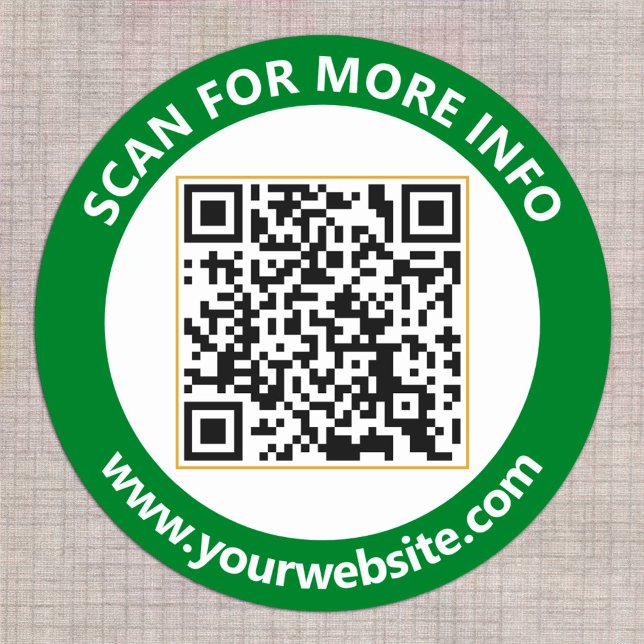 Adesivo Código QR moderno personalizado Texto Floresta Ver (Criador carregado)