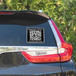 Adesivo Código QR Monocromático em Negrito para Carro à Pr