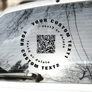 Adesivo Código QR na Rua da janela do carro do círculo Cle