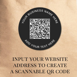 Adesivo Código QR ou Logotipo Promocional Preto