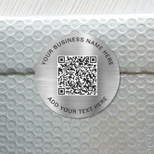 Adesivo Código QR ou Promocional de logotipo Silver Class