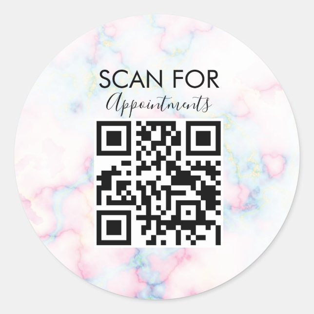 Adesivo Código QR para Agendamentos do Salão de Unhas de M (Frente)