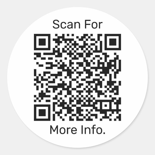 Adesivo Código QR Personalizado (Frente)