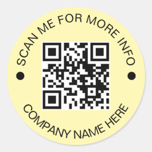 Adesivo Código QR personalizado circular à prova d'água am