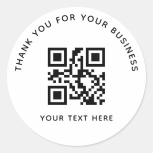 Adesivo Código QR Personalizado de Agradecimento Empresari