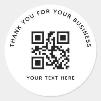 Adesivo Código QR Personalizado de Agradecimento Empresari
