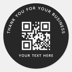 Adesivo Código QR Personalizado de Agradecimento Empresari