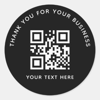 Adesivo Código QR Personalizado de Agradecimento Empresari