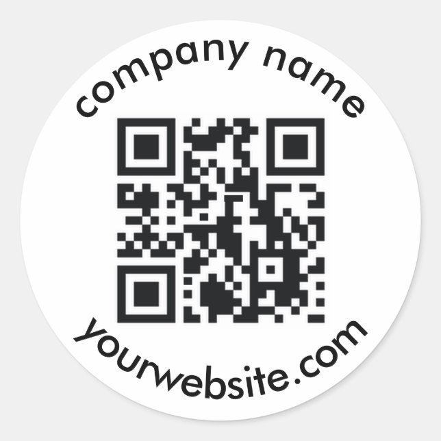 Adesivo código QR personalizado e texto adicionar seu eleg (Frente)