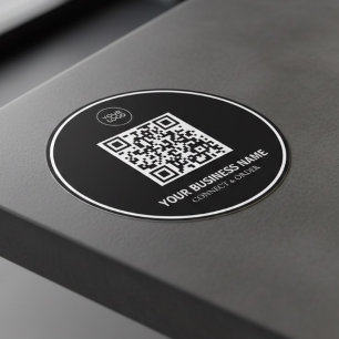 Adesivo Código QR Personalizado Logotipo Empresarial Mar