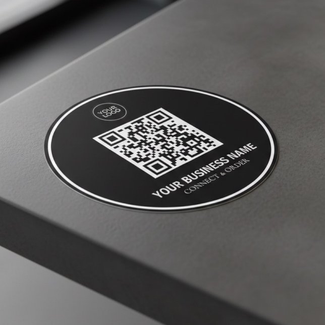 Adesivo Código QR Personalizado Logotipo Empresarial | Mar (Criador carregado)