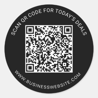Adesivo Código QR Personalizado Minimalista para Negócios