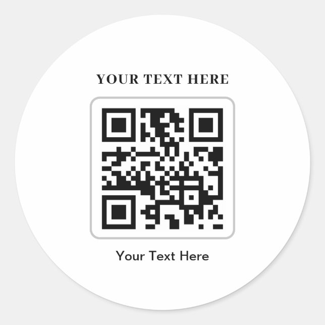 Adesivo código QR personalizado para um site de casamento  (Frente)