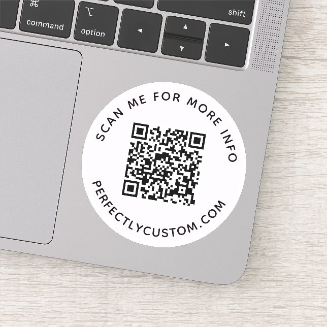 Adesivo Código QR personalizado Procurar mais informações  (Detalhe)