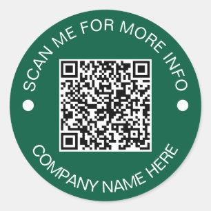 Adesivo Código QR personalizado, redonda, comercial à prov
