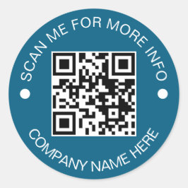 Adesivo Código QR personalizado — redonda Vinil — negócios