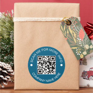 Adesivo Código QR Personalizado Vinil Redondo Impermeável