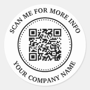 Adesivo Código QR Preto Branco