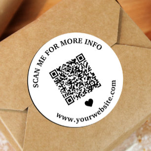 Adesivo Código QR Preto Branco