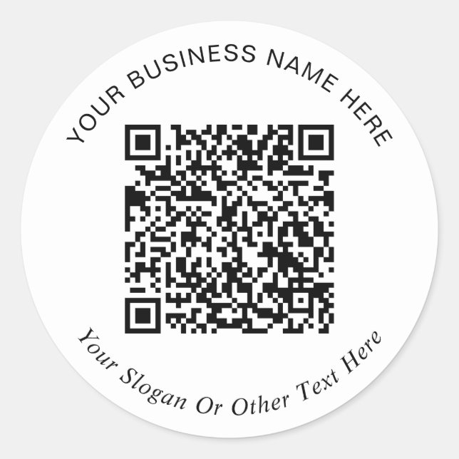 Adesivo Código QR Promocional Simples (Frente)