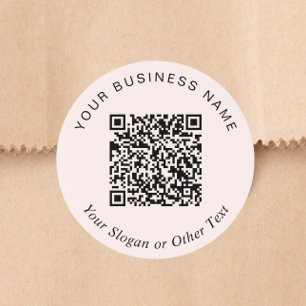 Adesivo Código QR Rosa Empresarial