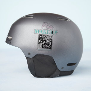 Adesivo Código QR Salon Business Nome Bike Helmet Decência