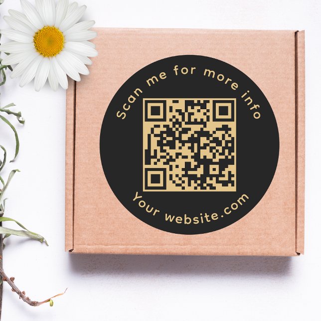 Adesivo Código QR Scan Me para Mais Informações (Criador carregado)