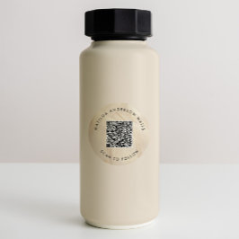 Adesivo CÓDIGO QR Simples Neutro Elegante Abstrato pintado