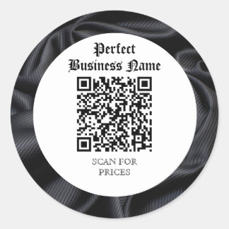Adesivo Código QR Simples Preto Seda Escura Quadro Exclusi