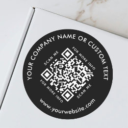 Adesivo Código QR verificável Empresa comercial moderna Bl