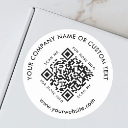 Adesivo Código QR verificável Empresa comercial Moderna Wh