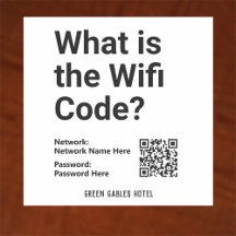 Código WiFi com código QR em um