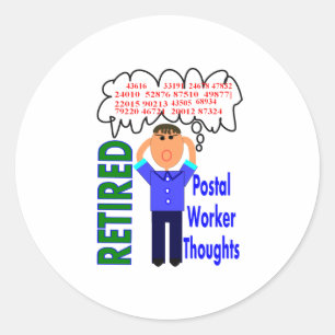 Adesivo Códigos postais engraçados postais aposentados d