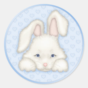 Adesivo Coelhinho Branco - Azul