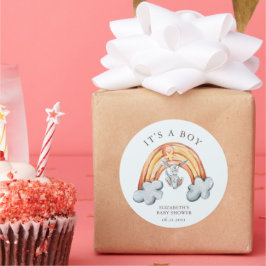 Adesivo Coelhinho Coelho Bonito Arco-Íris É um Pau-Menino